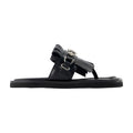 Toga Pulla Buckle-Strap Calfskin Sandal — Black