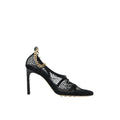 Bottega Veneta Chain-Trimmed Mesh Heel — Black