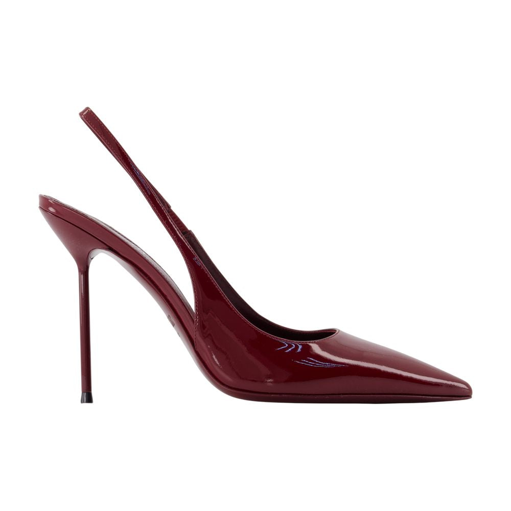 Paris Texas Noir Slingback Heel — Burgundy