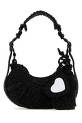 Balenciaga Quilted Studded Shoulder Bag — Black
