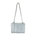 Rabanne Studded Leather Shoulder Bag — Blue