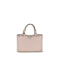 Valentino Garavani Rockstud Shopping Shoulder Bag — Pink
