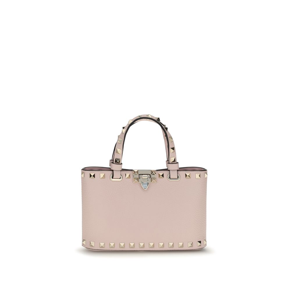 Valentino Garavani Rockstud Shopping Shoulder Bag — Pink
