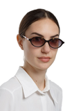 Ana Hickmann AH9539 Oval Cat-Eye Acetate Sunglasses — Tortoise
