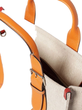 Marc Jacobs Canvas & Leather Tote Bag — Beige