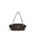 Prada Nappa Leather Shoulder Bag — Brown