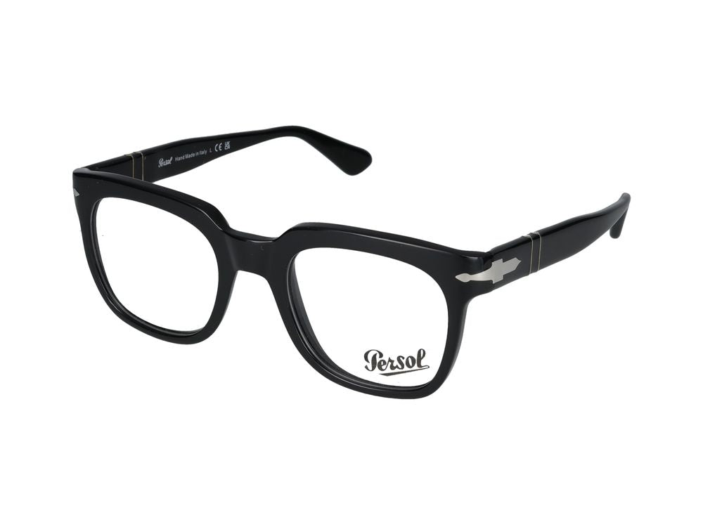 Persol 0PO3325V Classic Square-Frame Eyeglasses — Black