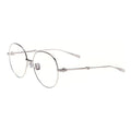 Valentino VLX-136B Metal Round-Frame Eyeglasses — Silver