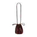 Rabanne Quilted Calfskin Shoulder Bag — Burgundy