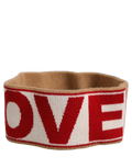 Dolce & Gabbana Cashmere-Knit Logo Headband — Beige