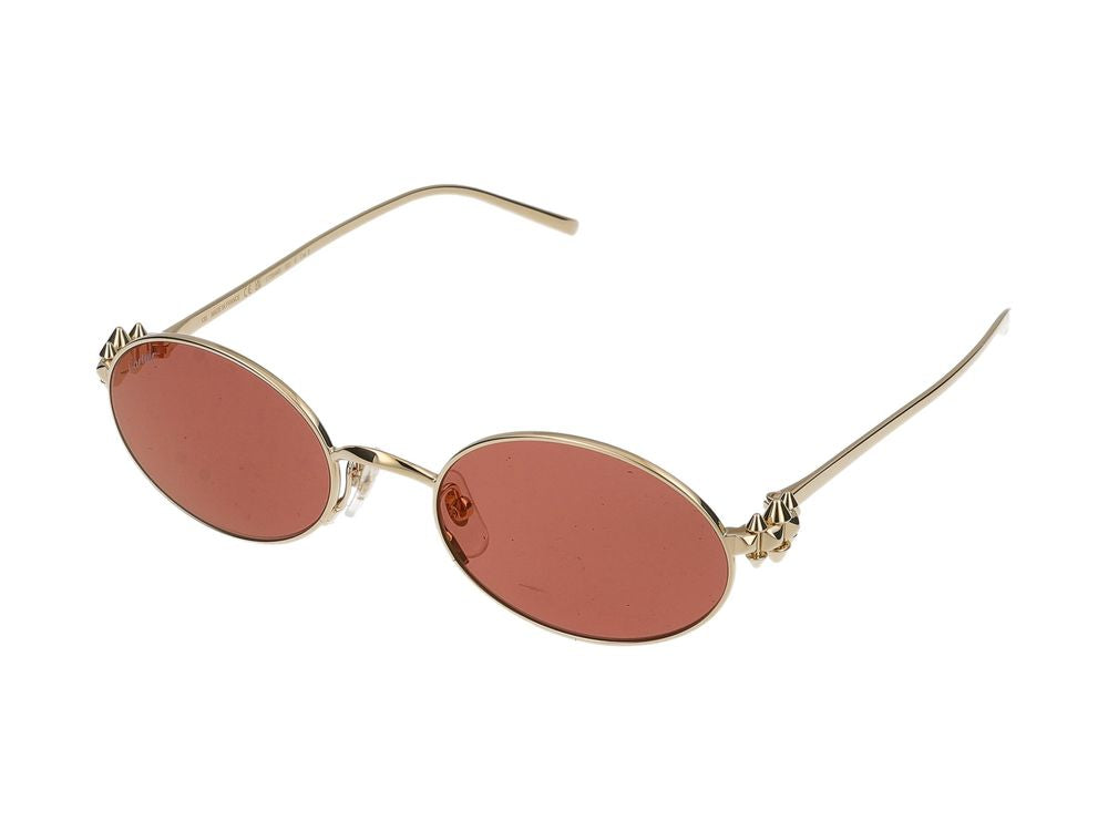 Cartier CT0644S Oval Metal Sunglasses — Gold