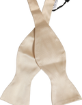 Dolce & Gabbana Silk Adjustable Bow Tie — Beige