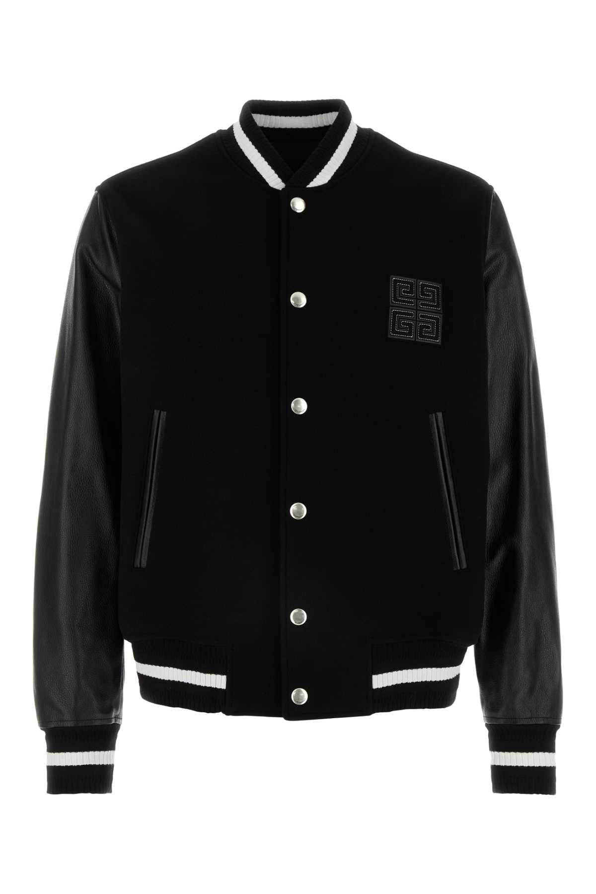 Givenchy Wool and Leather Varsity Jacket — Black