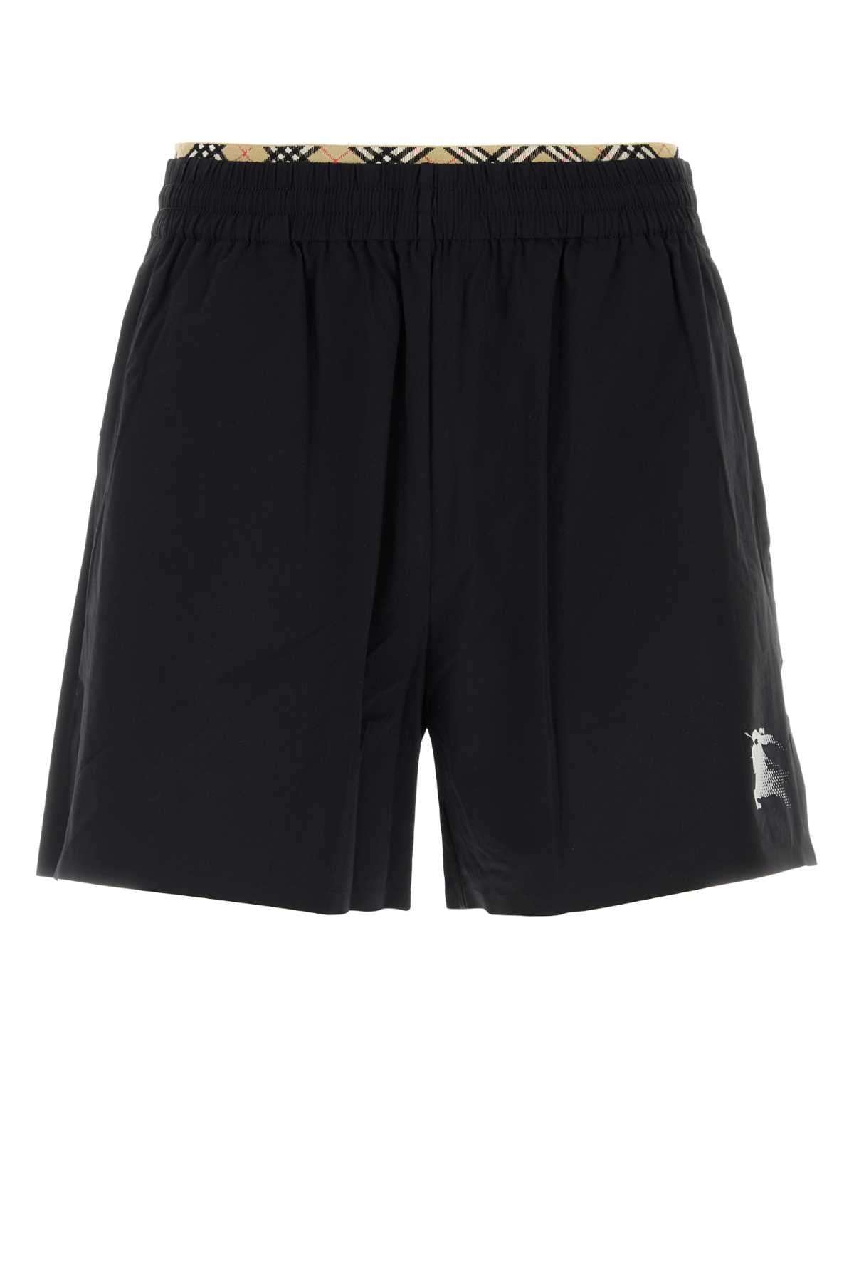 Burberry Stretch Nylon Bermuda Shorts — Black