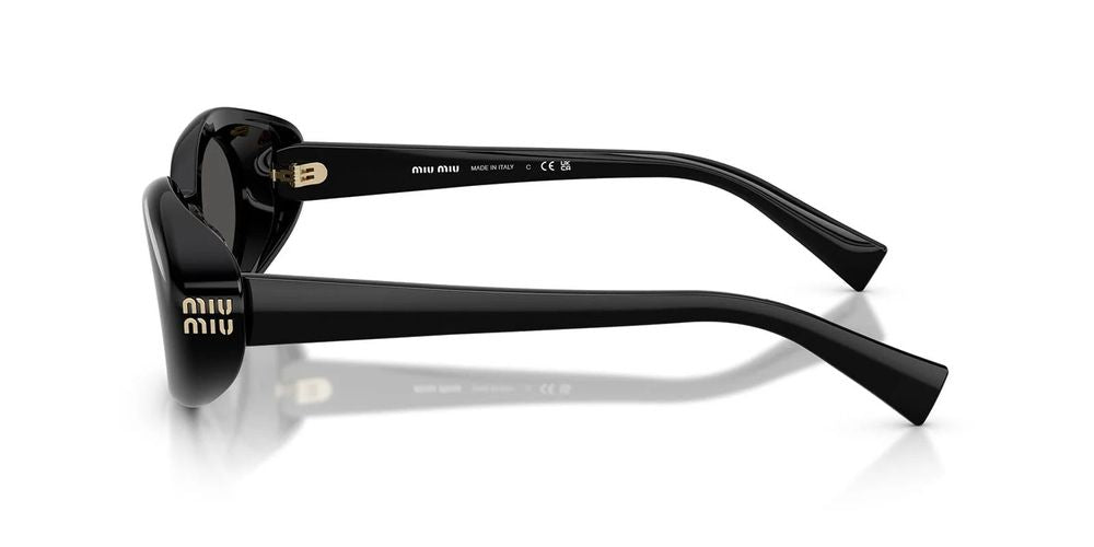 Miu Miu 0MU Acetate Oval Sunglasses — Black