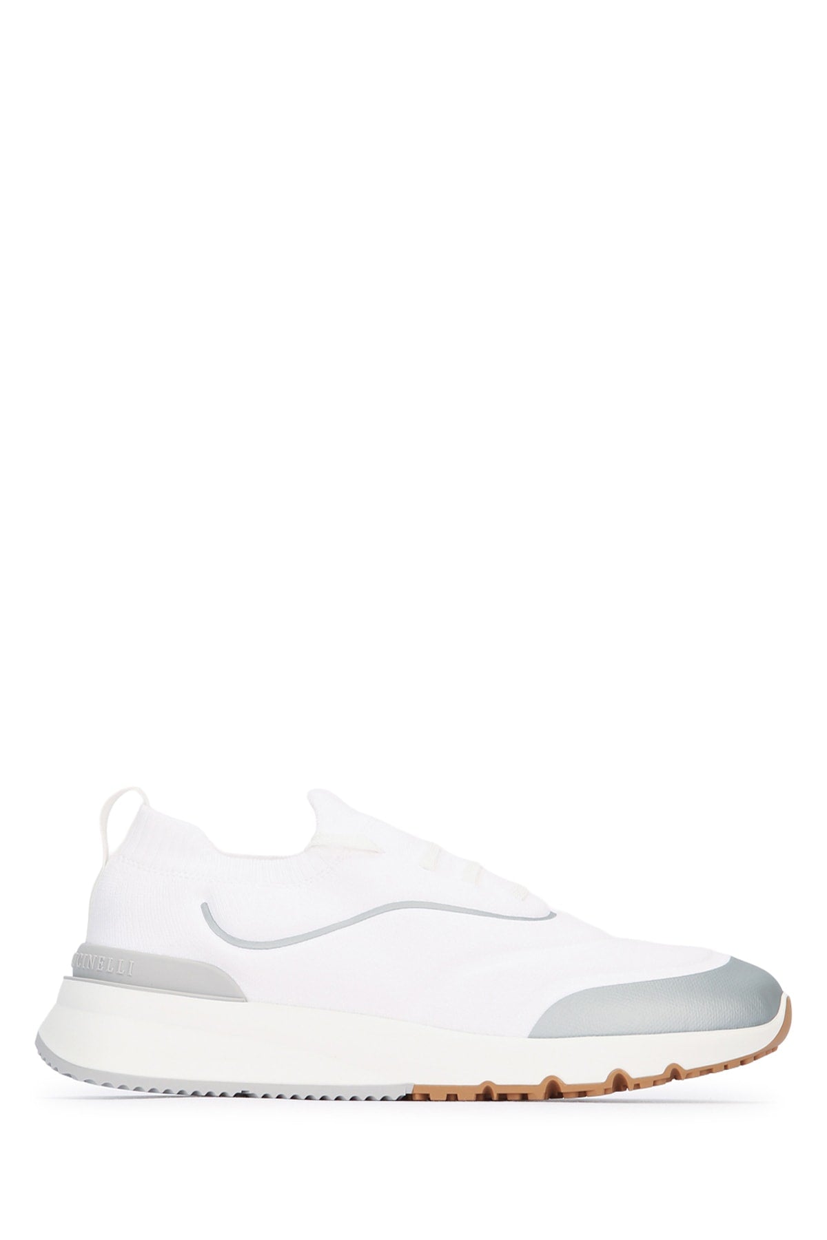 Brunello Cucinelli Cotton Knit Sneaker — White