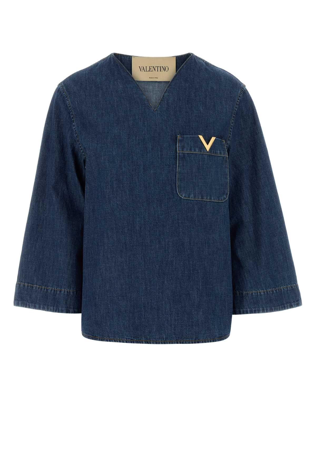 Valentino Garavani Denim Shirt — Blue