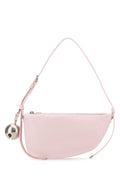 Burberry Croc-Embossed Leather Shoulder Bag — Pink