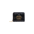 Love Moschino Quilted Polyurethane Wallet — Black