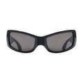 Balenciaga BB0461S-001 Bioplastic Rectangular Sunglasses — Black