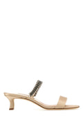 Manolo Blahnik Kifasan Mule Sandal — Beige