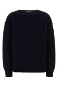 Chloé Virgin Wool and Cashmere Knit Sweater — Navy