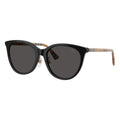 Burberry BE4464D416087 Cat-Eye Check Sand Sunglasses — Black