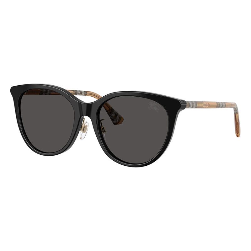 Burberry BE4464D416087 Cat-Eye Check Sand Sunglasses — Black