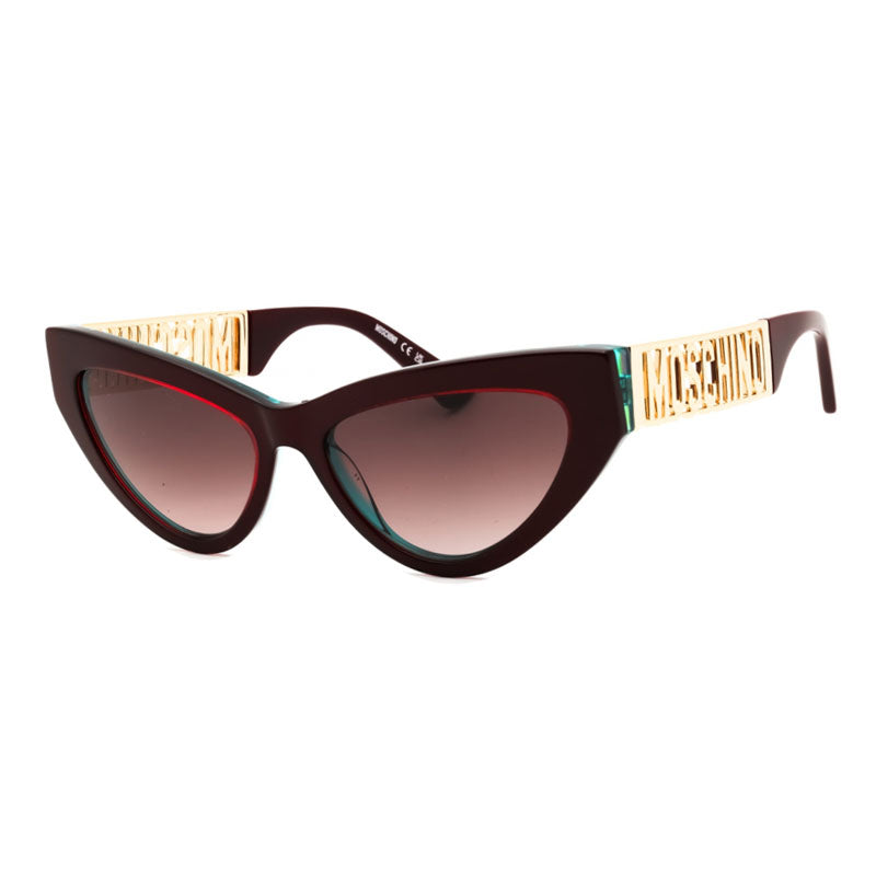Moschino Cat-Eye Sunglasses — Burgundy