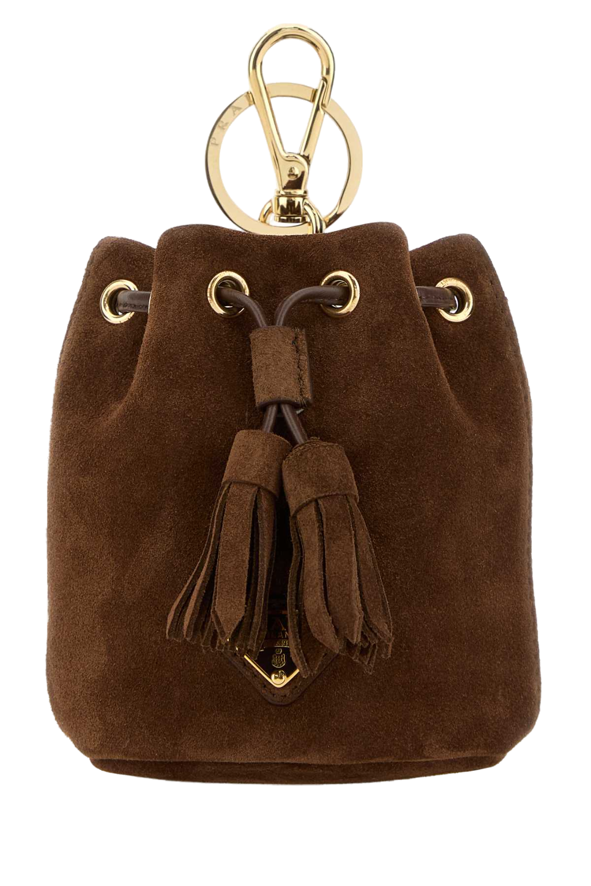 Prada Pouch Keychain — Brown