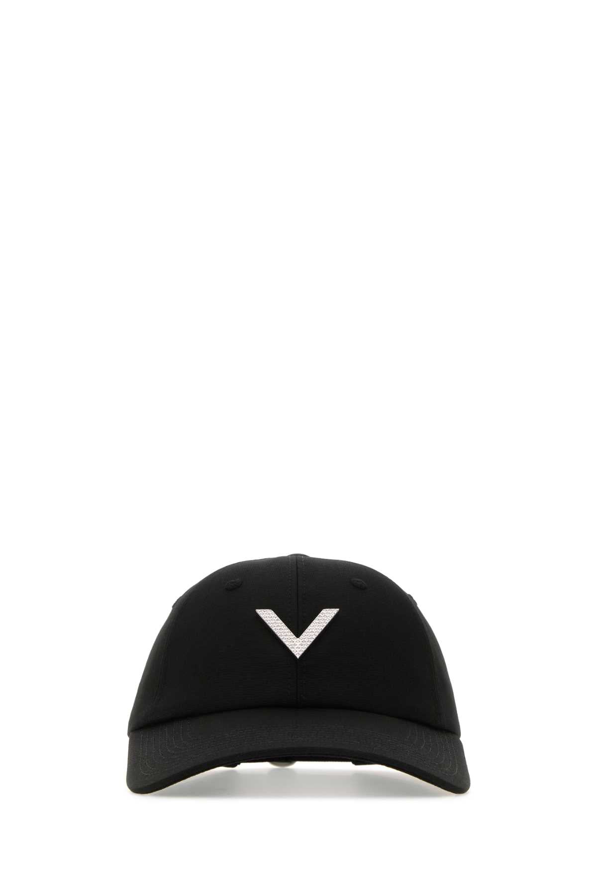 Valentino Garavani 4W2HDA25ZDH Logo-Embroidered Baseball Cap — Black
