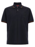 Gucci Nastro Web Striped Cotton Piqué Polo — Navy