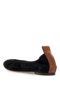 Lanvin Suede Ballet Flat — Black