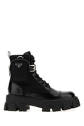 Prada Leather and Re-Nylon Boot — Black