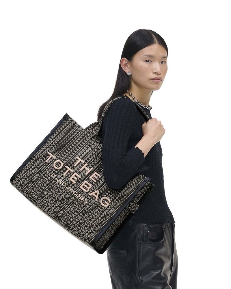 Marc Jacobs Monogram Jacquard Tote Bag — Beige