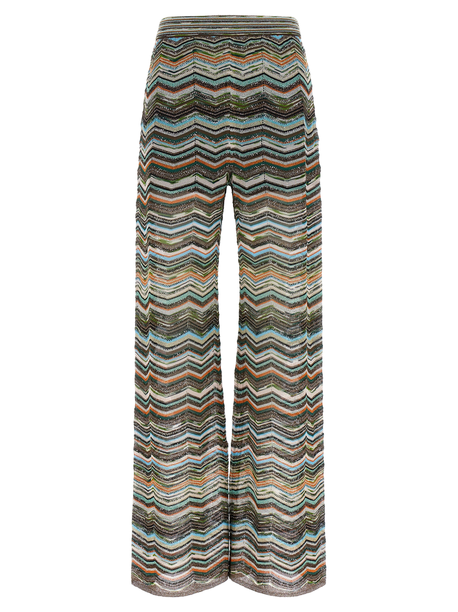 Missoni Chevron Jacquard Trousers — Multicolor