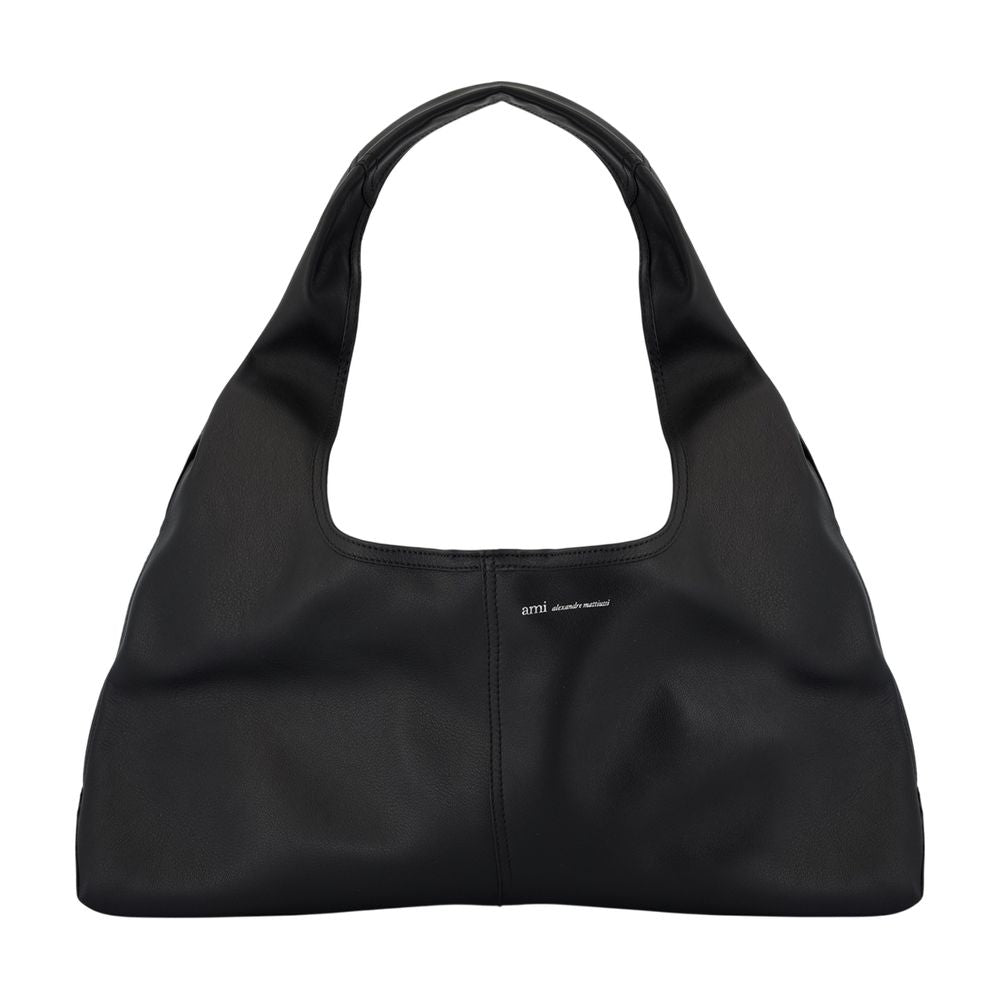 AMI Paris Etienne Shoulder Bag — Black