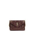 Saint Laurent Puffer Toy Shoulder Bag — Bordeaux