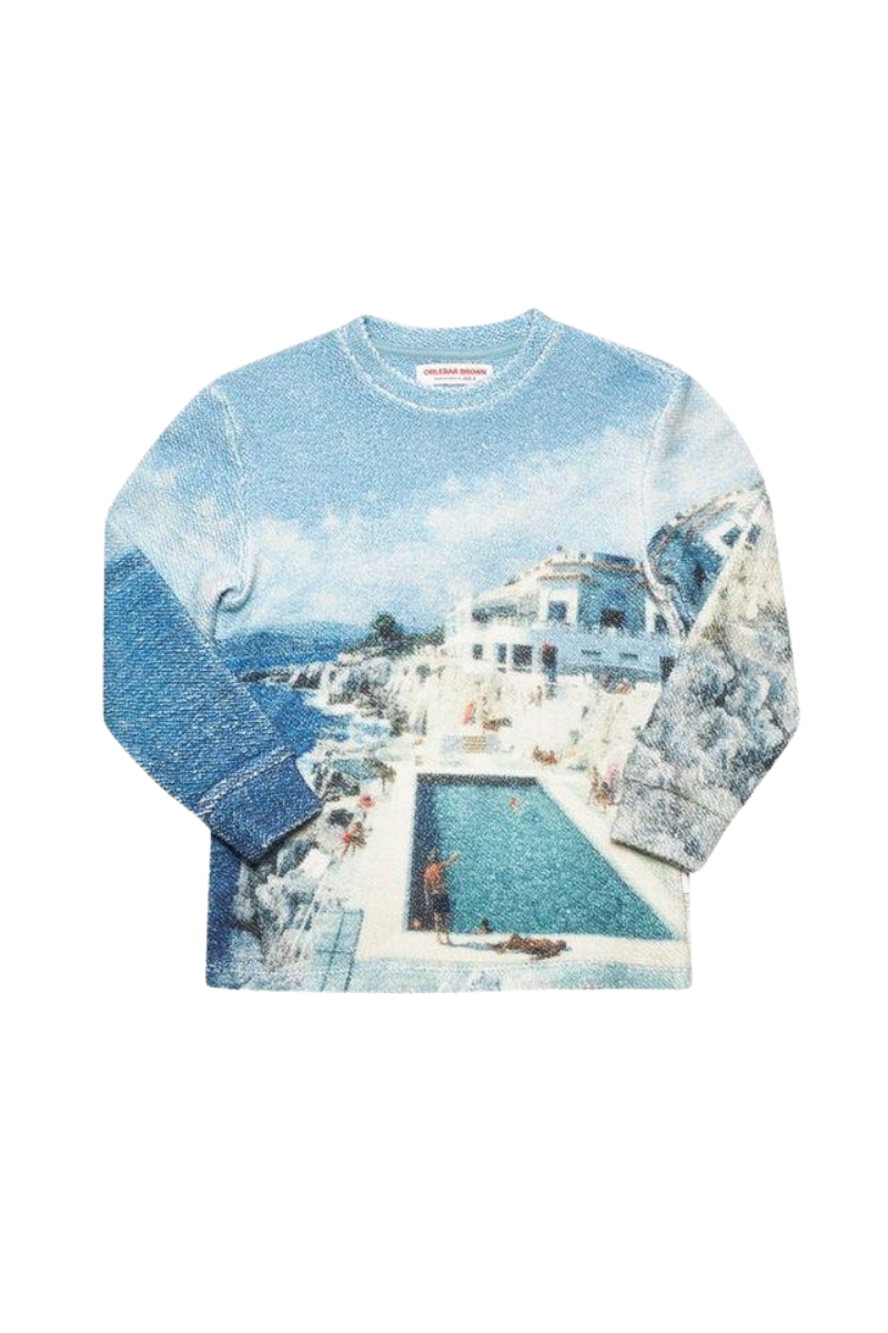 Orlebar Brown Scenic Print T-Shirt — Blue