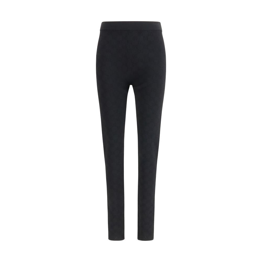 Gucci GG Jacquard Viscose Leggings — Black