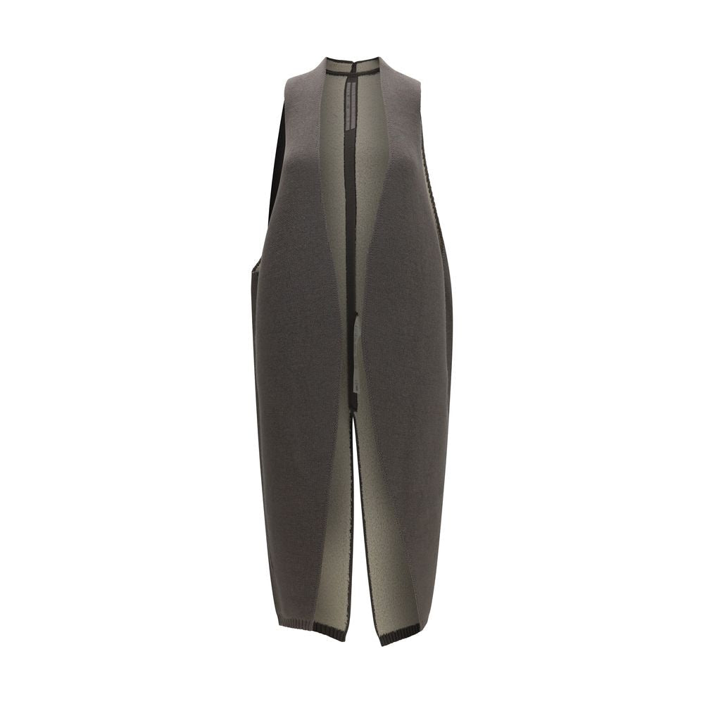 Rick Owens Wool & Shearling Vest — Gray