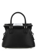 Maison Margiela Pebbled Leather Top Handle Bag — Black