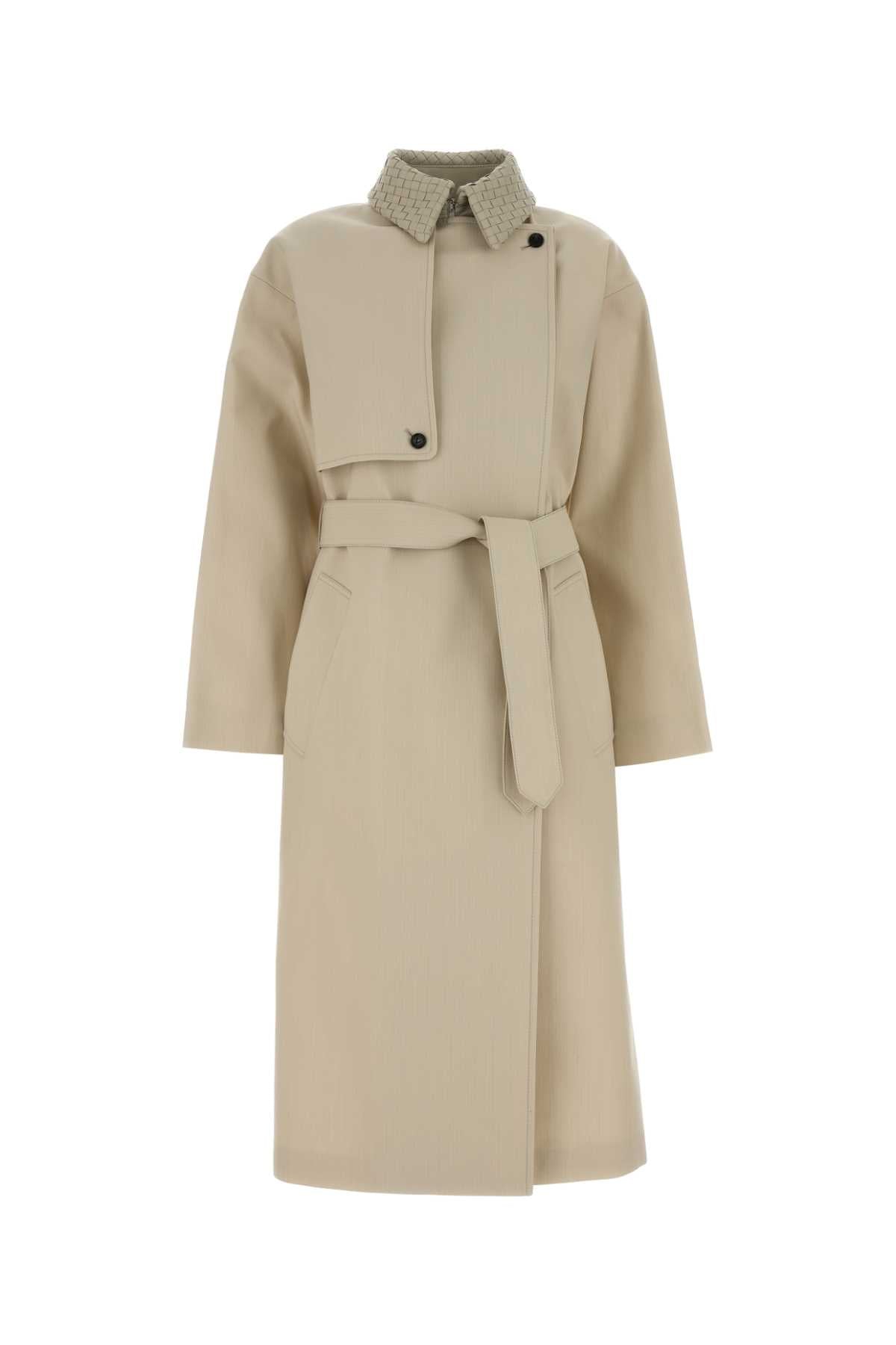 Bottega Veneta Colletto Trench Coat — Beige