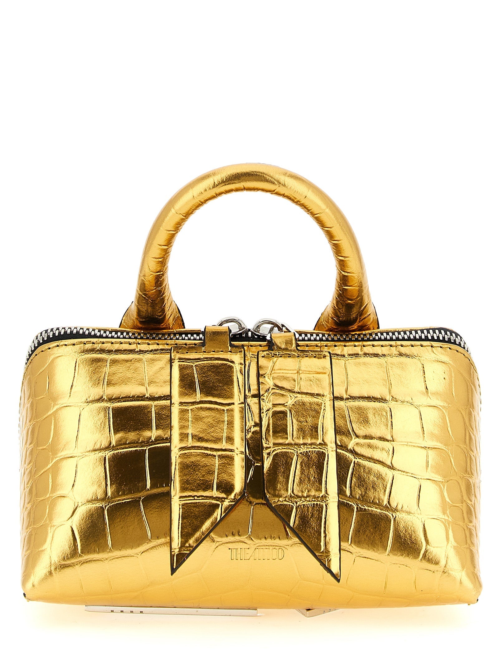 The Attico Friday Top Handle Bag — Gold