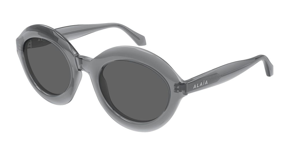 Azzedine Alaia AA0088S Round Acetate Sunglasses — Grey