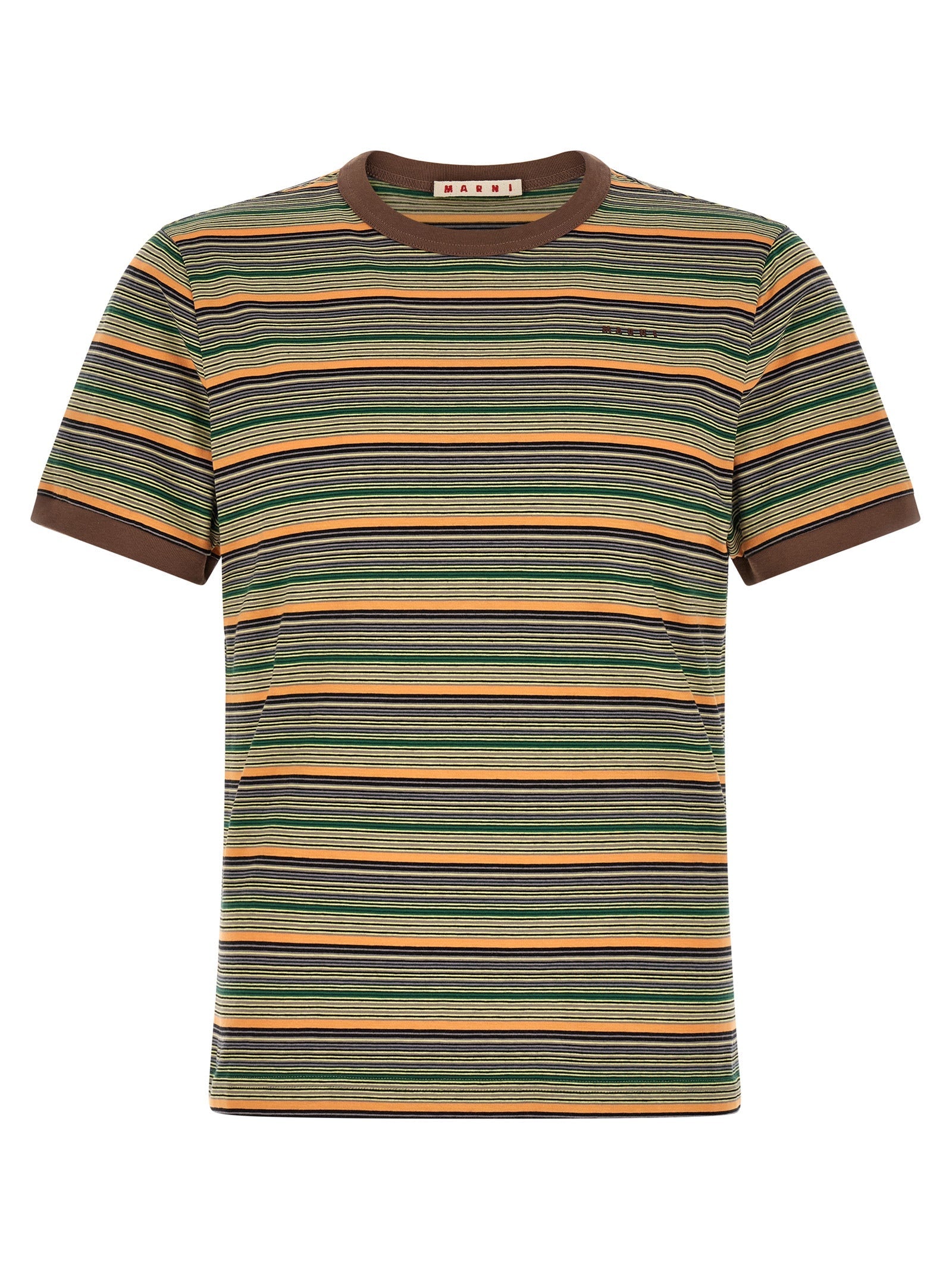 Marni Striped Cotton T-Shirt — Multicolor