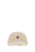 Moncler BASEBALL Stretch Corduroy Baseball Cap — Beige
