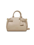 Coccinelle Grained Cow Leather Shoulder Bag — Beige