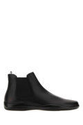 Prada Leather Chelsea Ankle Boot — Black