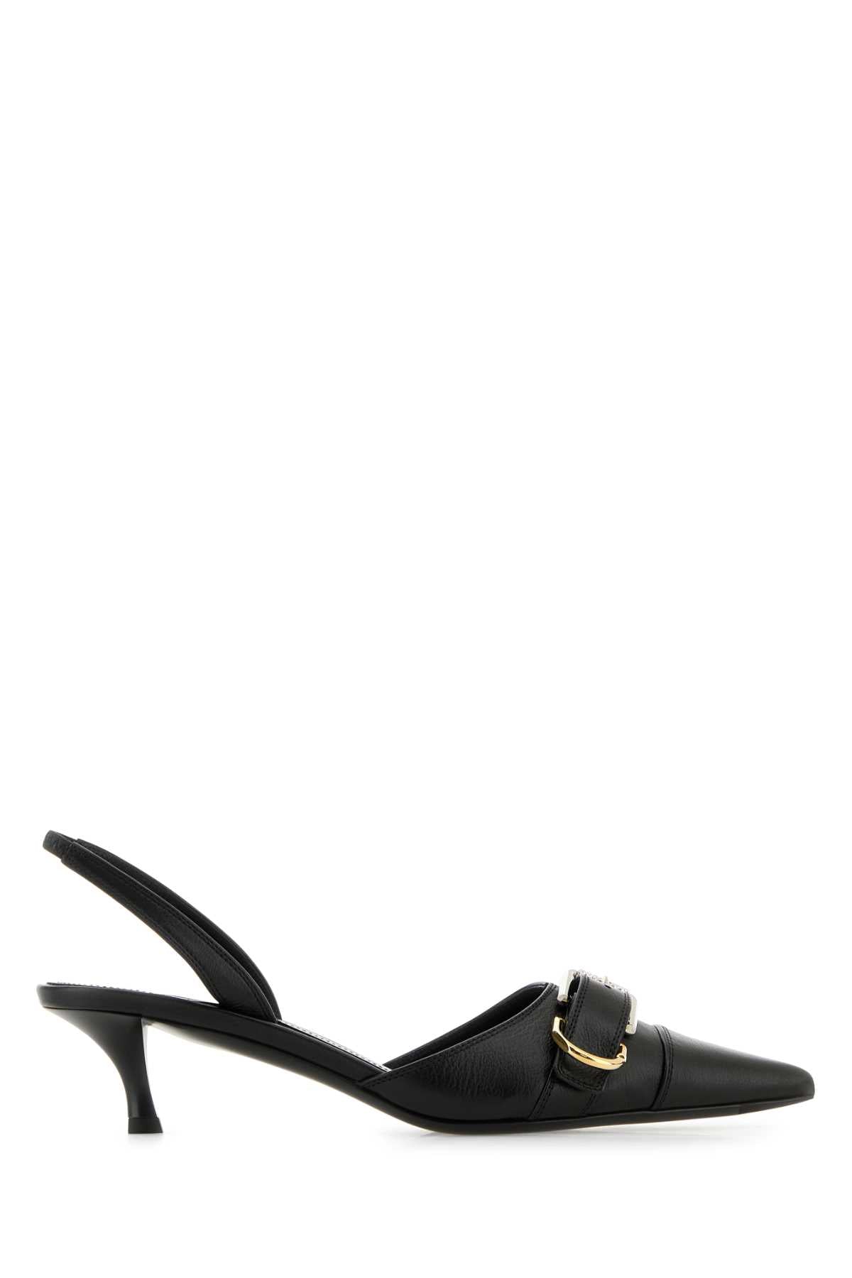 Givenchy Leather Slingback Slingback Heel — Black